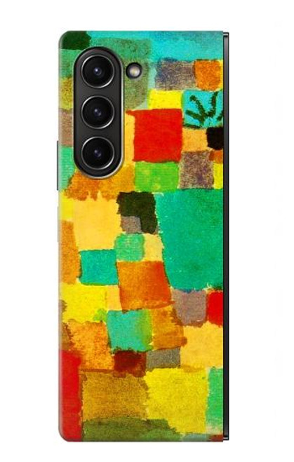 S4075 パウル・クレー作 チュニジア南部の庭園 Paul Klee Southern Tunisian Gardens Samsung Galaxy Z Fold 5 バックケース、フリップケース・カバー