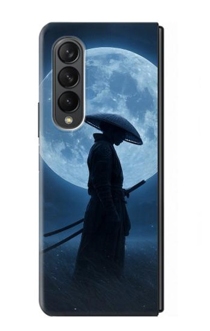 S4034 侍の月夜 Samurai Moon Night Samsung Galaxy Z Fold 3 5G バックケース、フリップケース・カバー