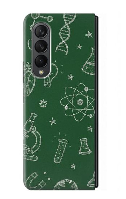 S4059 科学黒板グラフィック Science Chalkboard Graphic Samsung Galaxy Z Fold 3 5G バックケース、フリップケース・カバー