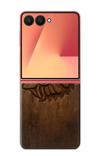 S4035 ネイティブアメリカンの木彫り Native American Wood Carving Samsung Galaxy Z Flip 7 バックケース、フリップケース・カバー
