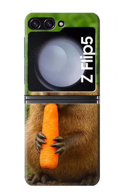 S4068 カピバラ蝶 Capybara Butterfly Samsung Galaxy Z Flip 5 バックケース、フリップケース・カバー