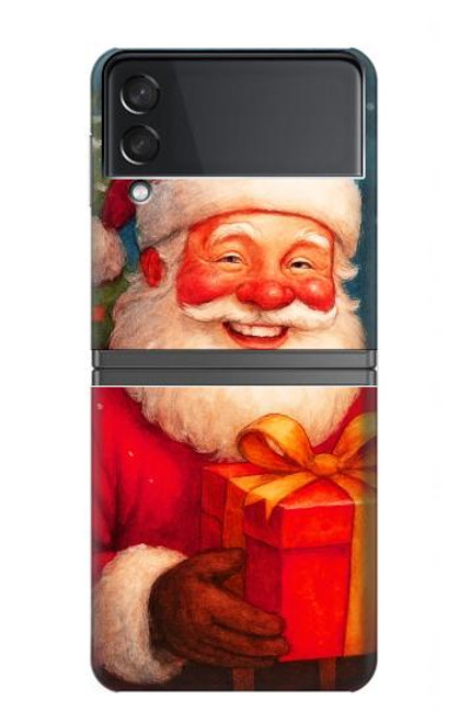 S4046 ハッピーサンタ Happy Santa Samsung Galaxy Z Flip 4 バックケース、フリップケース・カバー