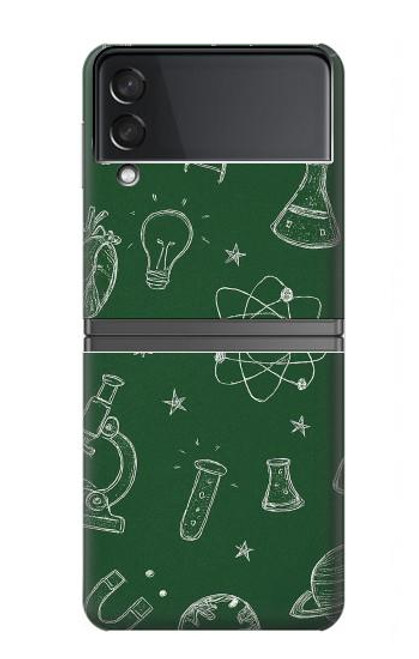 S4059 科学黒板グラフィック Science Chalkboard Graphic Samsung Galaxy Z Flip 4 バックケース、フリップケース・カバー