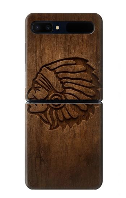 S4035 ネイティブアメリカンの木彫り Native American Wood Carving Samsung Galaxy Z Flip 5G バックケース、フリップケース・カバー