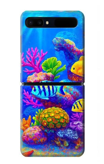 S4058 カラフルな水族館 Colorful Aquarium Samsung Galaxy Z Flip 5G バックケース、フリップケース・カバー