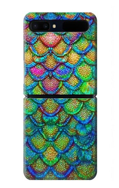 S4071 カラフルな人魚の鱗 Colorful Mermaid Scale Samsung Galaxy Z Flip 5G バックケース、フリップケース・カバー