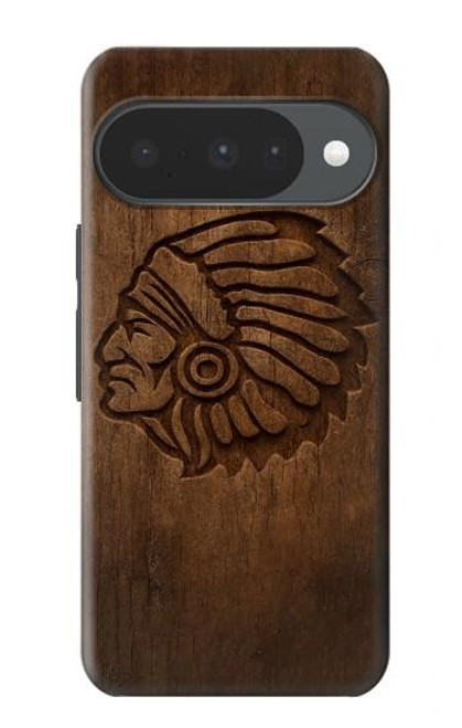 S4035 ネイティブアメリカンの木彫り Native American Wood Carving Google Pixel 10, 10 Pro バックケース、フリップケース・カバー
