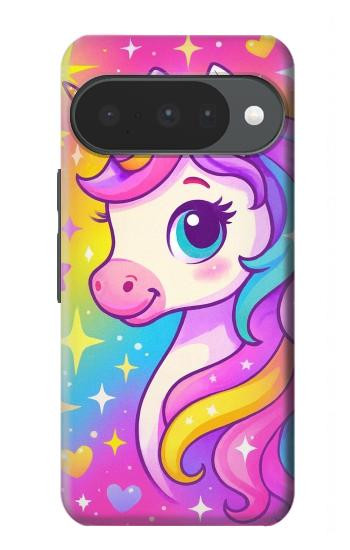 S4057 可愛いユニコーンの漫画 Cute Unicorn Cartoon Google Pixel 10, 10 Pro バックケース、フリップケース・カバー