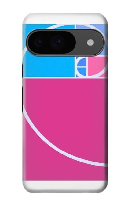 S4076 黄金比フィボナッチ螺旋 Golden Ratio Fibonacci Spiral Google Pixel 9 バックケース、フリップケース・カバー