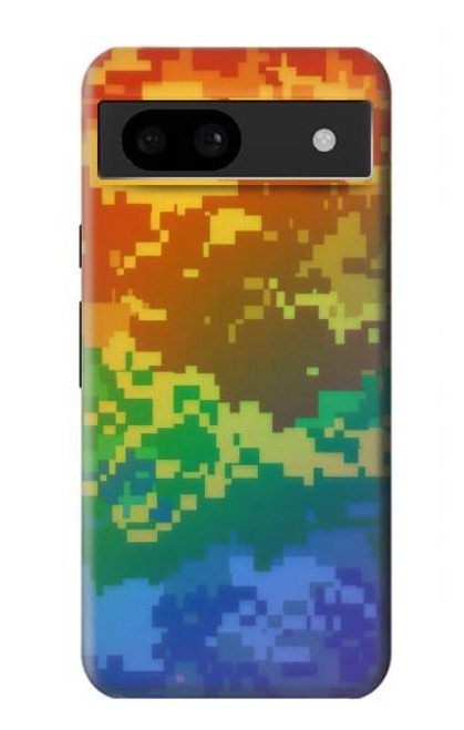 S4047 LGBTQカモフラージュ LGBTQ Camouflage Google Pixel 8a バックケース、フリップケース・カバー