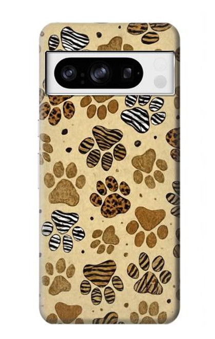 S4032 野生動物の足跡 Wild Animal Paw Foot Print Google Pixel 8 pro バックケース、フリップケース・カバー