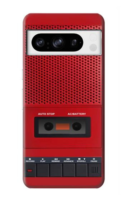 S4073 ヴィンテージの赤いカセットプレーヤーのグラフィック Vintage Red Cassette Player Graphic Google Pixel 8 pro バックケース、フリップケース・カバー