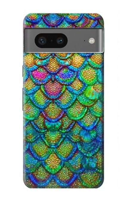 S4071 カラフルな人魚の鱗 Colorful Mermaid Scale Google Pixel 7 バックケース、フリップケース・カバー