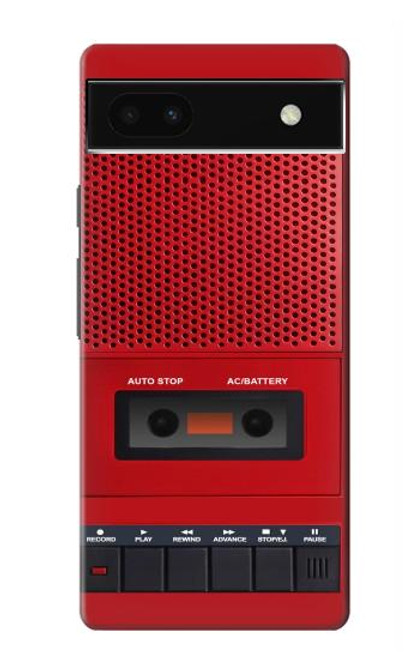 S4073 ヴィンテージの赤いカセットプレーヤーのグラフィック Vintage Red Cassette Player Graphic Google Pixel 6a バックケース、フリップケース・カバー