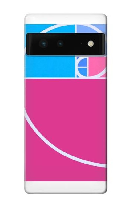S4076 黄金比フィボナッチ螺旋 Golden Ratio Fibonacci Spiral Google Pixel 6 バックケース、フリップケース・カバー