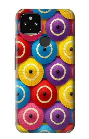 S4065 蛇の目傘柄 Snake Eye Umbrella Pattern Google Pixel 4a 5G バックケース、フリップケース・カバー