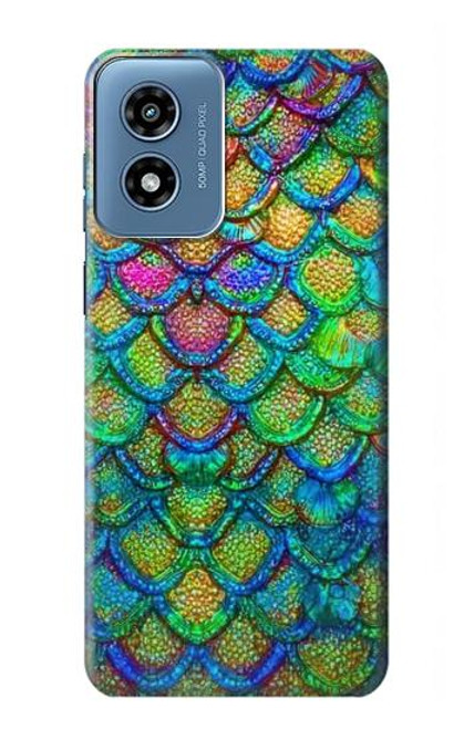 S4071 カラフルな人魚の鱗 Colorful Mermaid Scale Motorola Moto G Play 4G (2024) バックケース、フリップケース・カバー