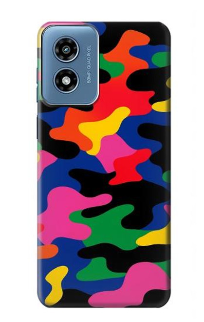 S4072 カラフルなカモフラージュ Colorful Camouflage Motorola Moto G Play 4G (2024) バックケース、フリップケース・カバー