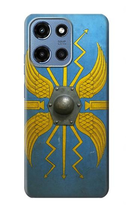 S4052 青いローマの盾 Blue Roman Shield Motorola Moto G 5G (2025) バックケース、フリップケース・カバー