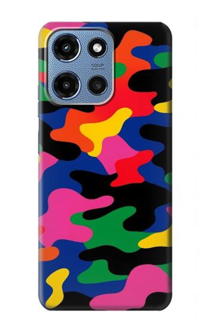 S4072 カラフルなカモフラージュ Colorful Camouflage Motorola Moto G 5G (2025) バックケース、フリップケース・カバー
