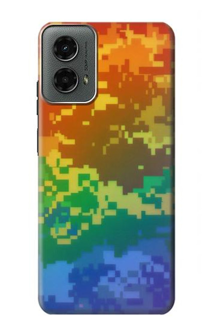 S4047 LGBTQカモフラージュ LGBTQ Camouflage Motorola Moto G 5G (2024) バックケース、フリップケース・カバー