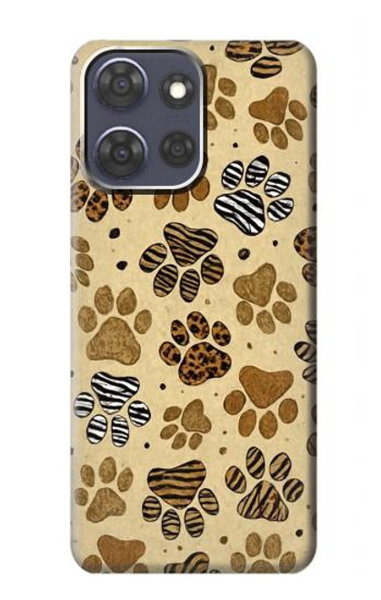 S4032 野生動物の足跡 Wild Animal Paw Foot Print Motorola Moto G Power (2025) バックケース、フリップケース・カバー