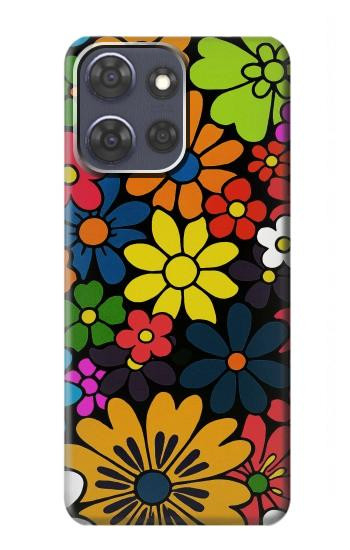 S4043 カラフルな花の漫画 Colorful Flowers Cartoon Motorola Moto G Power (2025,2026) バックケース、フリップケース・カバー