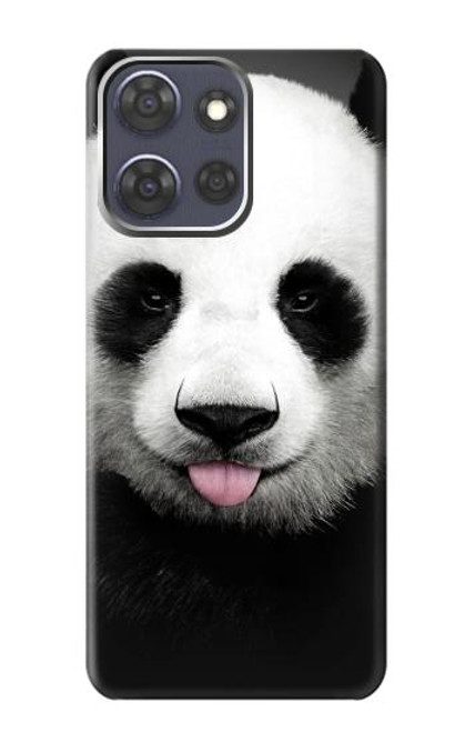 S4049 舌を出した可愛いパンダ Cute Panda Stick Out Tongue Motorola Moto G Power (2025) バックケース、フリップケース・カバー
