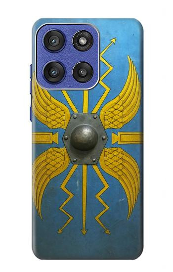 S4052 青いローマの盾 Blue Roman Shield Motorola Moto G Stylus 5G (2025,2026), Edge 60 Stylus バックケース、フリップケース・カバー