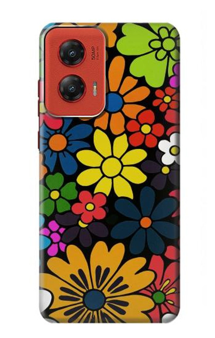 S4043 カラフルな花の漫画 Colorful Flowers Cartoon Motorola Moto G Stylus 5G (2024) バックケース、フリップケース・カバー
