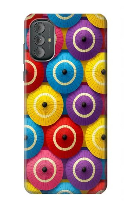 S4065 蛇の目傘柄 Snake Eye Umbrella Pattern Motorola Moto G Power 2022, G Play 2023 バックケース、フリップケース・カバー