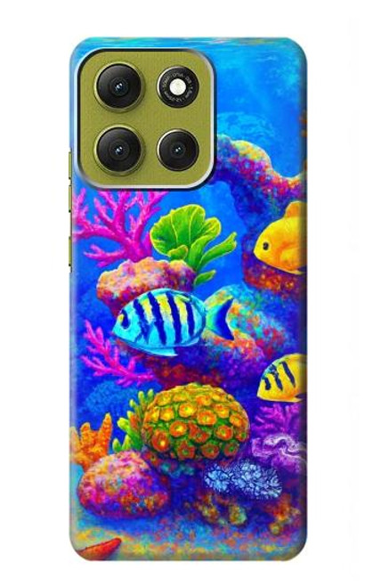 S4058 カラフルな水族館 Colorful Aquarium Motorola Moto G86 バックケース、フリップケース・カバー