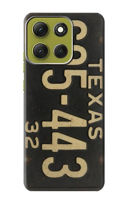 S4061 ヴィンテージテキサスの車のナンバープレート Vintage Texas Car License Plate Motorola Moto G86 バックケース、フリップケース・カバー
