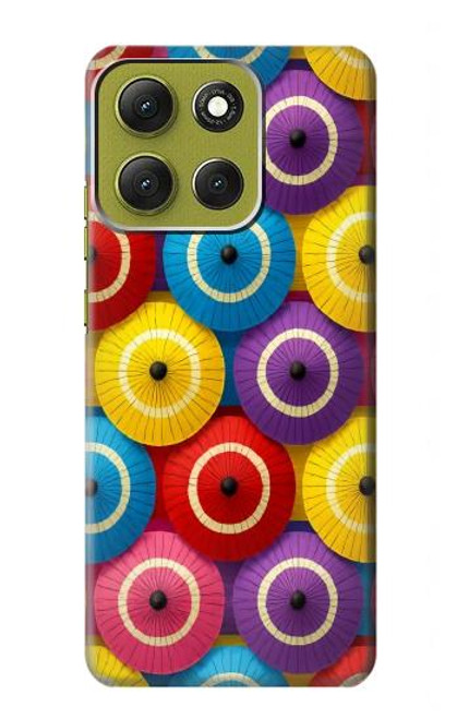 S4065 蛇の目傘柄 Snake Eye Umbrella Pattern Motorola Moto G86 バックケース、フリップケース・カバー