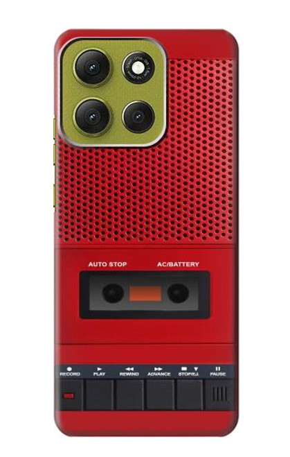 S4073 ヴィンテージの赤いカセットプレーヤーのグラフィック Vintage Red Cassette Player Graphic Motorola Moto G86 バックケース、フリップケース・カバー