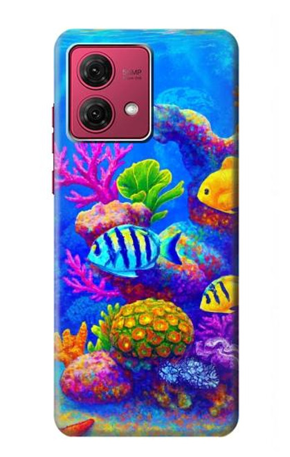 S4058 カラフルな水族館 Colorful Aquarium Motorola Moto G84 バックケース、フリップケース・カバー