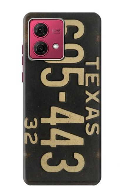 S4061 ヴィンテージテキサスの車のナンバープレート Vintage Texas Car License Plate Motorola Moto G84 バックケース、フリップケース・カバー