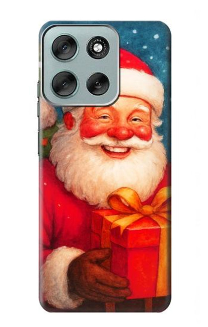 S4046 ハッピーサンタ Happy Santa Motorola Moto G56 バックケース、フリップケース・カバー