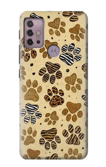 S4032 野生動物の足跡 Wild Animal Paw Foot Print Motorola Moto G30, G20, G10 バックケース、フリップケース・カバー