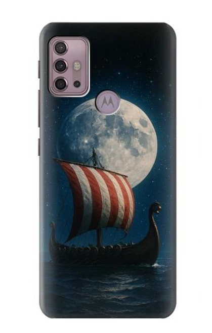 S4040 バイキングの軍艦 Viking War Ship Motorola Moto G30, G20, G10 バックケース、フリップケース・カバー