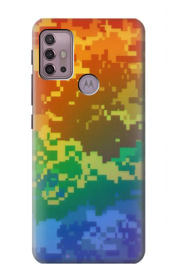 S4047 LGBTQカモフラージュ LGBTQ Camouflage Motorola Moto G30, G20, G10 バックケース、フリップケース・カバー