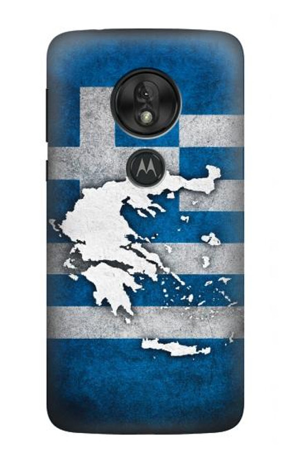 S4074 ギリシャの国旗 The Flag of Greece Motorola Moto G7 Power バックケース、フリップケース・カバー