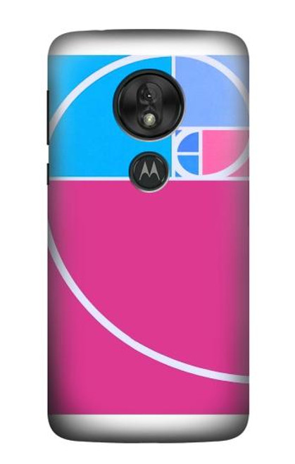 S4076 黄金比フィボナッチ螺旋 Golden Ratio Fibonacci Spiral Motorola Moto G7 Power バックケース、フリップケース・カバー