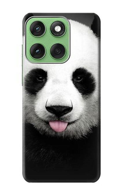 S4049 舌を出した可愛いパンダ Cute Panda Stick Out Tongue Motorola Edge 60 バックケース、フリップケース・カバー