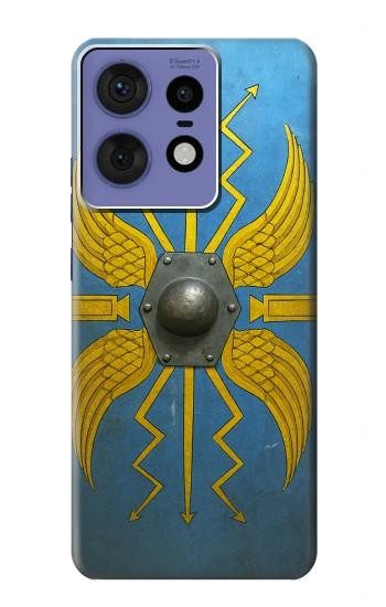 S4052 青いローマの盾 Blue Roman Shield Motorola Edge 50 Pro バックケース、フリップケース・カバー