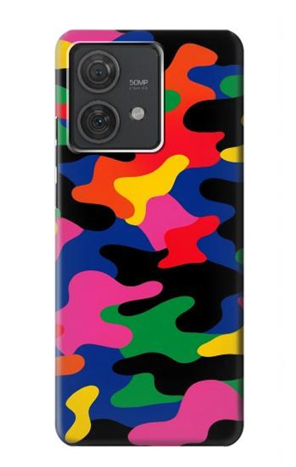 S4072 カラフルなカモフラージュ Colorful Camouflage Motorola Edge 40 Neo バックケース、フリップケース・カバー