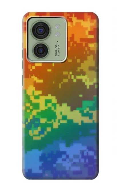 S4047 LGBTQカモフラージュ LGBTQ Camouflage Motorola Edge (2023), Edge 40 バックケース、フリップケース・カバー