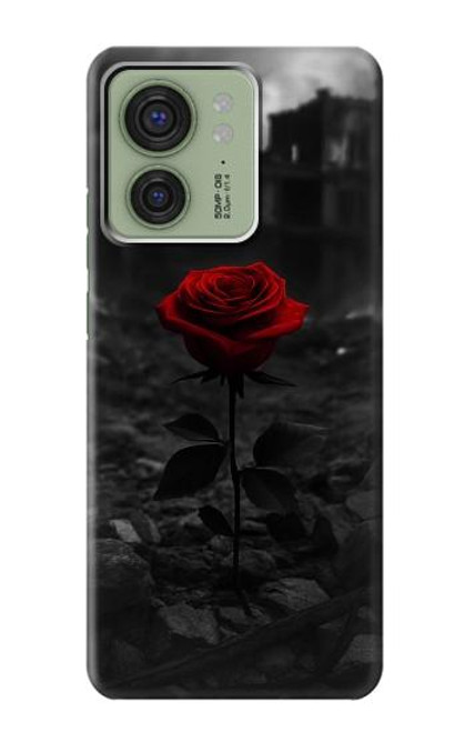 S4048 赤いバラの遺跡 Red Rose Ruins Motorola Edge (2023), Edge 40 バックケース、フリップケース・カバー