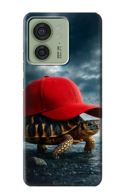 S4056 マダガスカルのカメの赤い帽子 Madagascar Turtle Red Cap Motorola Edge (2023), Edge 40 バックケース、フリップケース・カバー
