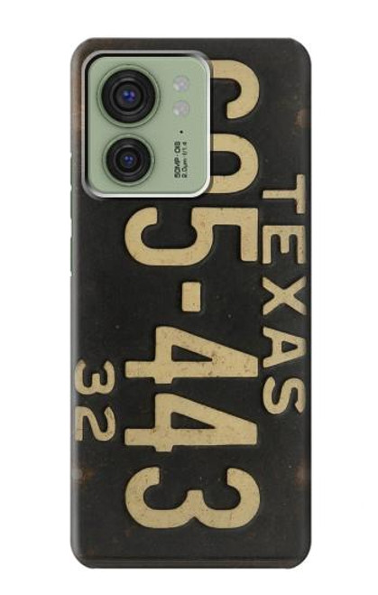 S4061 ヴィンテージテキサスの車のナンバープレート Vintage Texas Car License Plate Motorola Edge (2023), Edge 40 バックケース、フリップケース・カバー